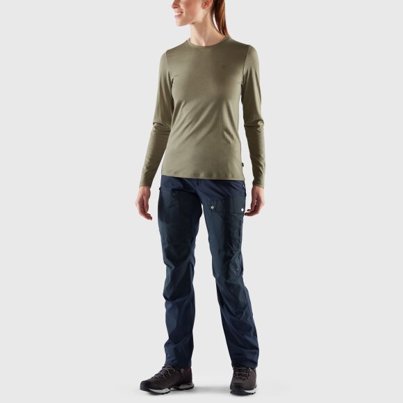 FJALLRAVEN - FJALLRAVEN DAME LANGÆRMET TOP W ABISKO WOOL LS