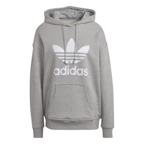 ADIDAS  - ADIDAS DAME HOODIE ADICOLOR TREFOIL HOODIE GRÅ