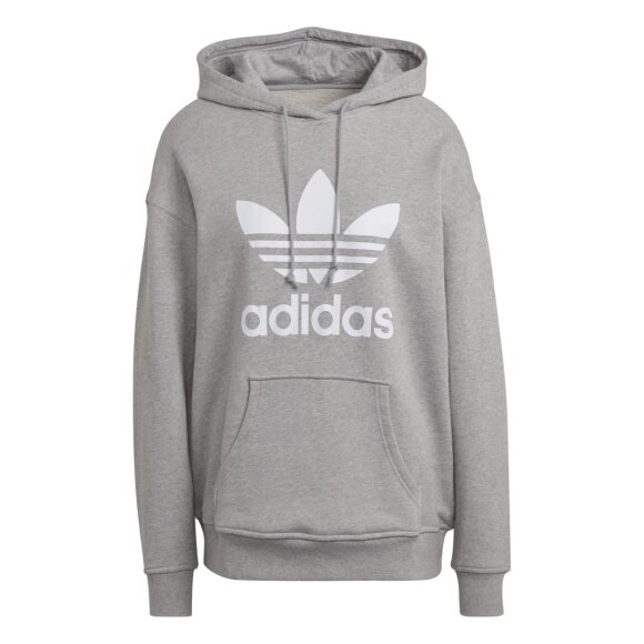 ADIDAS  - ADIDAS DAME HOODIE ADICOLOR TREFOIL HOODIE GRÅ