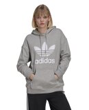 ADIDAS  - ADIDAS DAME HOODIE ADICOLOR TREFOIL HOODIE GRÅ