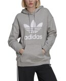 ADIDAS  - ADIDAS DAME HOODIE ADICOLOR TREFOIL HOODIE GRÅ