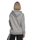 ADIDAS  - ADIDAS DAME HOODIE ADICOLOR TREFOIL HOODIE GRÅ