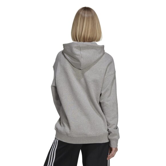 ADIDAS  - ADIDAS DAME HOODIE ADICOLOR TREFOIL HOODIE GRÅ