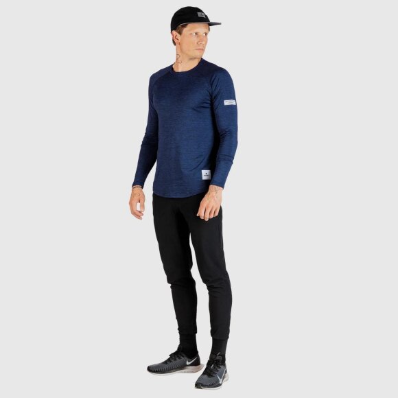 SAYSKY - SAYSKY UNISEX LANGÆRMET T-SHIRT CLEAN PACE LONG SLEEVE BLUE MELANGE