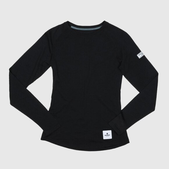 SAYSKY - SAYSKY DAME LANGÆRMET T-SHIRT MERINO BASE 165 LONG SLEEVE BLACK