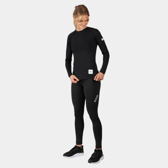 SAYSKY - SAYSKY DAME LANGÆRMET T-SHIRT MERINO BASE 165 LONG SLEEVE BLACK