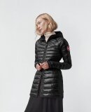 CANADA GOOSE - CANADA GOOSE DAME DUNJAKKE HYBRIDGE LITE HOODED COAT BLACK