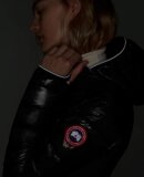 CANADA GOOSE - CANADA GOOSE DAME DUNJAKKE HYBRIDGE LITE HOODED COAT BLACK