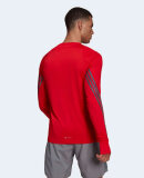 ADIDAS  - ADIDAS HERRE LANGÆRMET T-SHIRT RUN ICON LS RØD