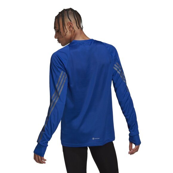 ADIDAS  - ADIDAS HERRE LANGÆRMET T-SHIRT RUN ICON LS BLÅ