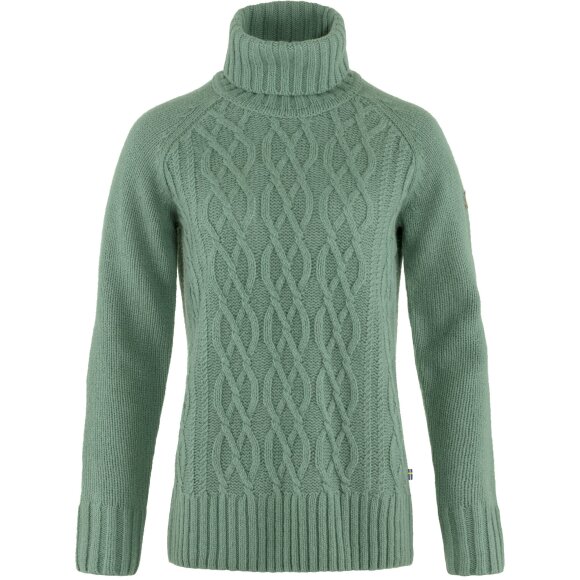 FJALLRAVEN - FJALLRAVEN DAME STRIKKET SWEATER OVIK CABLE KNIT ROLLER NECK