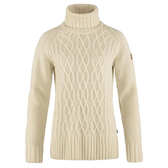 FJALLRAVEN - FJALLRAVEN DAME STRIKKET SWEATER OVIK CABLE KNIT ROLLER NECK