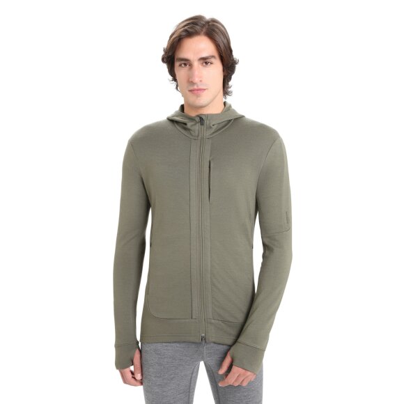 ICEBREAKER  - ICEBREAKER HERRE ULD MIDLAYER M QUANTUM III LS ZIP HOOD