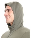 ICEBREAKER  - ICEBREAKER HERRE ULD MIDLAYER M QUANTUM III LS ZIP HOOD