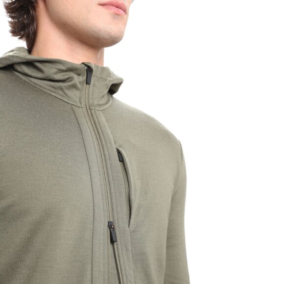 ICEBREAKER  - ICEBREAKER HERRE ULD MIDLAYER M QUANTUM III LS ZIP HOOD