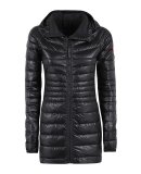 CANADA GOOSE - CANADA GOOSE DAME DUNJAKKE HYBRIDGE LITE HOODED COAT BLACK