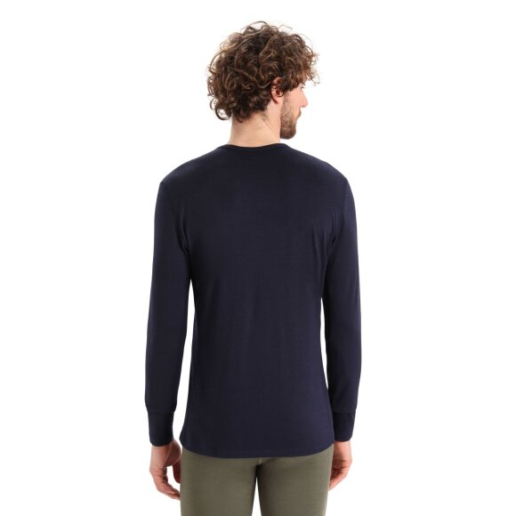 ICEBREAKER  - ICEBREAKER HERRE MERINO MIDLAYER M 200 OASIS LS CREW SKI STRIPE