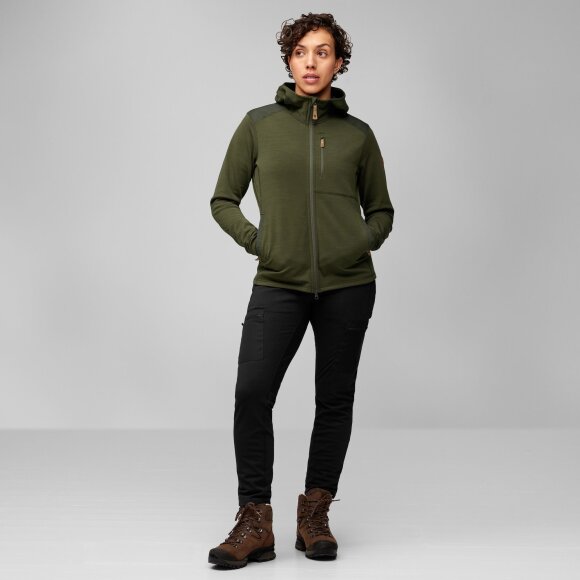 FJALLRAVEN - FJALLRAVEN DAME FLEECE JAKKE W KEB FLEECE HOODIE