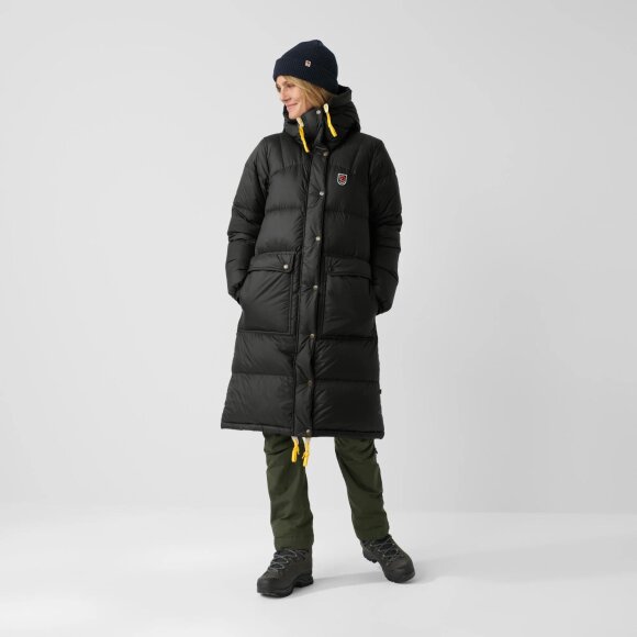 FJALLRAVEN - FJALLRAVEN DAME DUNJAKKE W EXPEDITION LONG DOWN PARKA BLACK