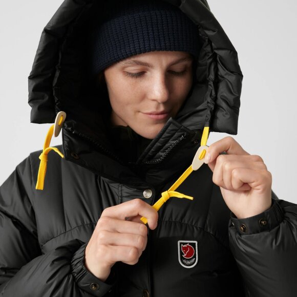 FJALLRAVEN - FJALLRAVEN DAME DUNJAKKE W EXPEDITION LONG DOWN PARKA BLACK