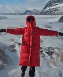 FJALLRAVEN - FJALLRAVEN DAME DUNJAKKE W EXPEDITION LONG DOWN PARKA TRUE RED